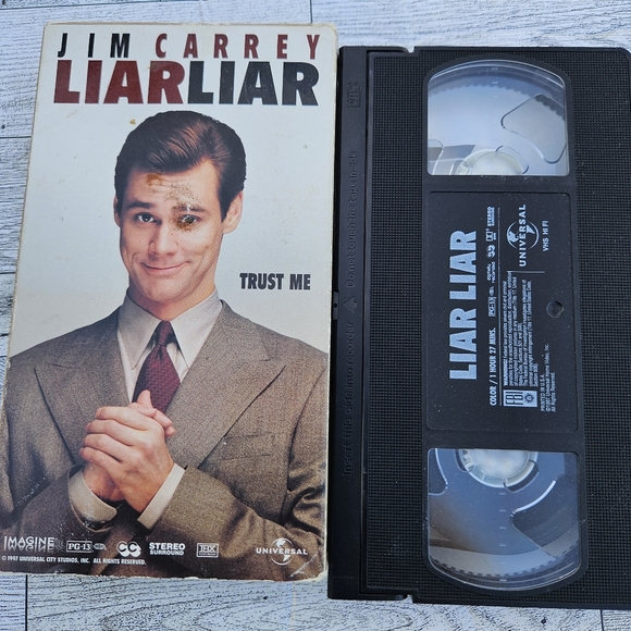 Liar Liar Jim Carrey VHS PG-13 Universal Comedy Jennifer Tilly - Picture 4 of 10